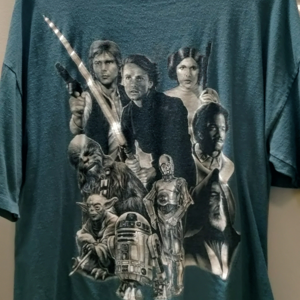 Blue Star Wars Return Of The Jedi Short Sleeve Tee with Graphic Print
